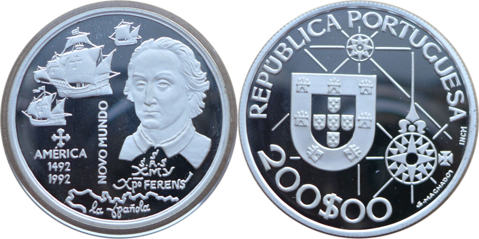  Portugal 200 Escudos 1992 Neue Welt - Amerika - Kolumbus PP   