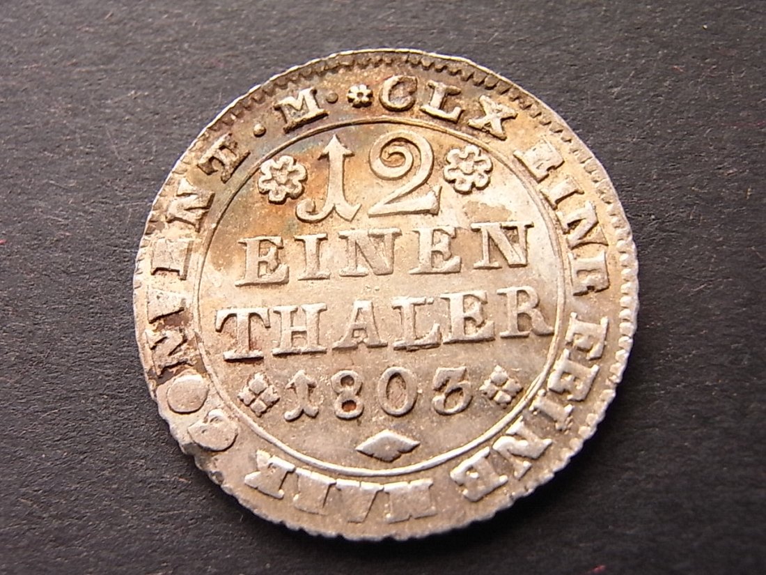  Braunschweig Lüneburg 1/12 Taler 1803 vzgl/ss   