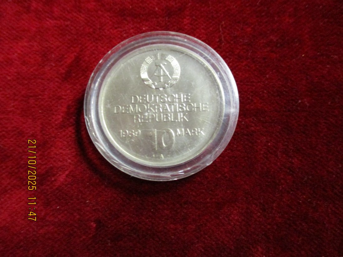  10 Mark DDR 1989 RGW Metall: K-N-Zk Gewicht: 12g   