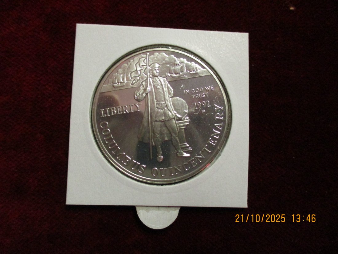  USA 1 Dollar 1992 Silbermünze 900er Silber 26,73g   