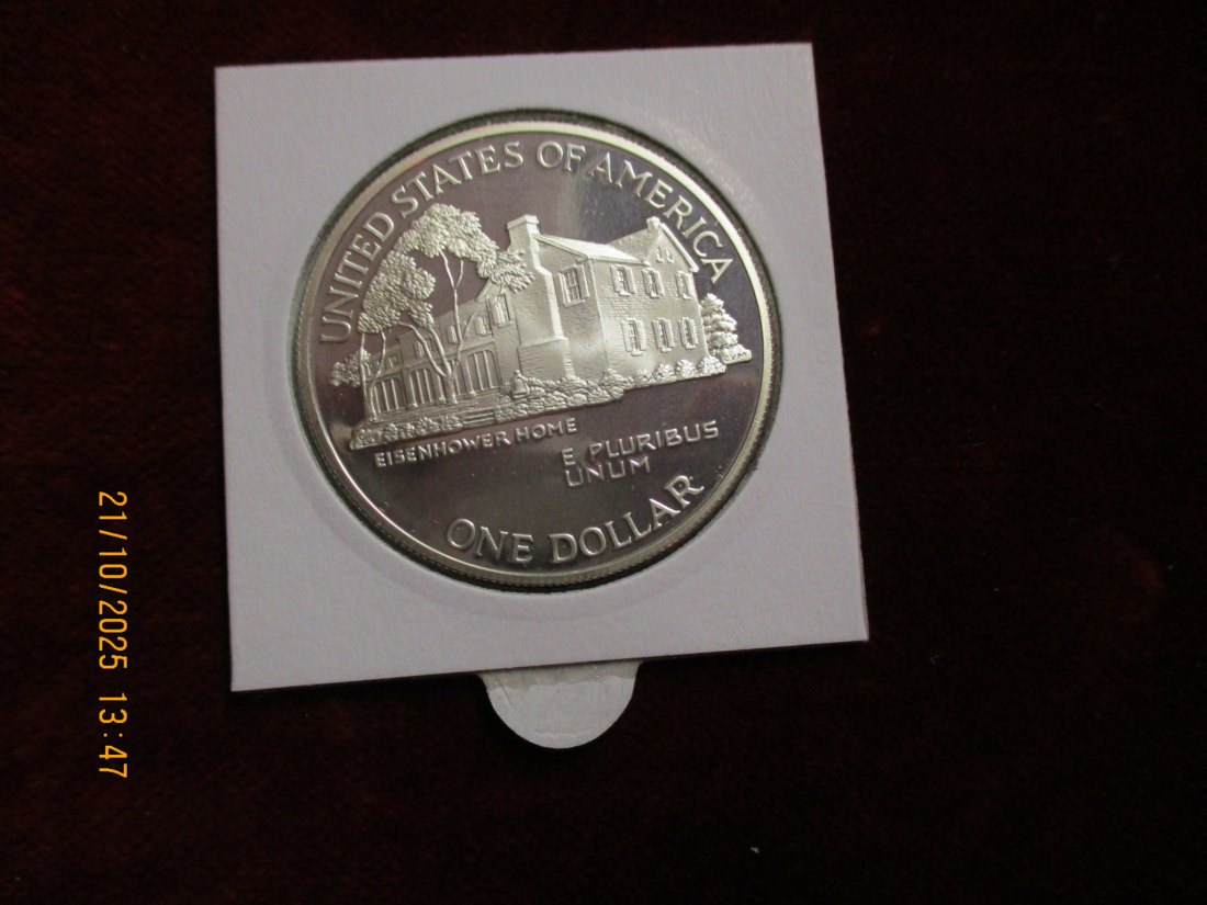  USA 1 Dollar 1990 Silbermünze 900er Silber 26,73g   