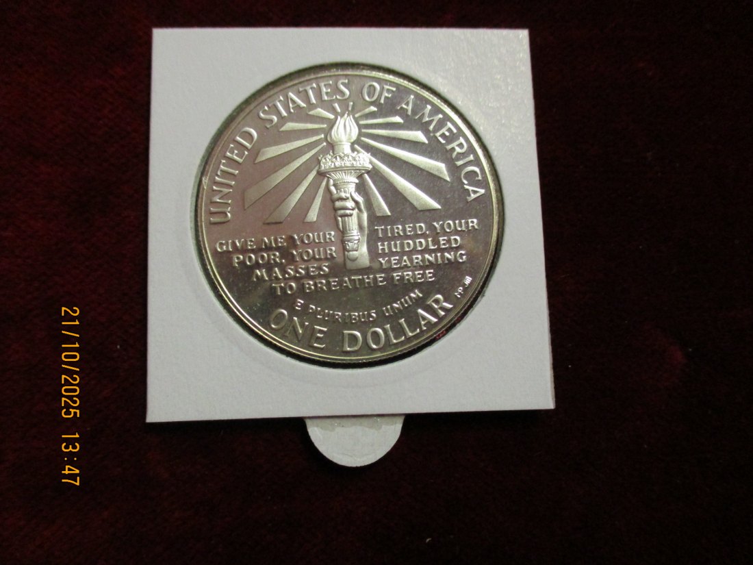  USA 1 Dollar 1986 Silbermünze 900er Silber 26,73g   