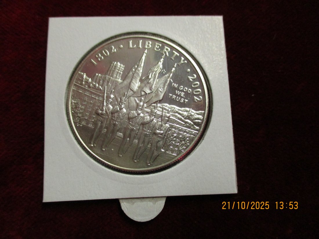  USA 1 Dollar 2002 Silbermünze 900er Silber 26,73g   