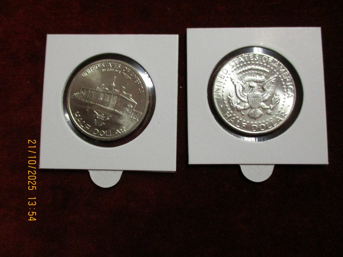  USA 2 x Half Dollar 1964 & 1982 Silbermünze 900er Silber 25g   