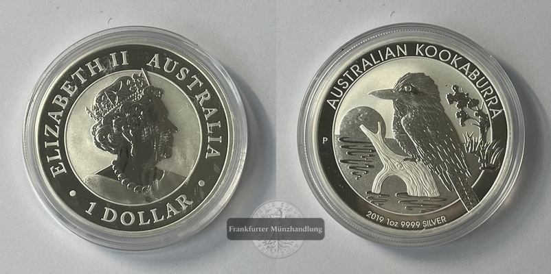  Australien 1 Dollar Kookaburra 2019 KM#3690 FM-Frankfurt Feinsilber: 31,06g   