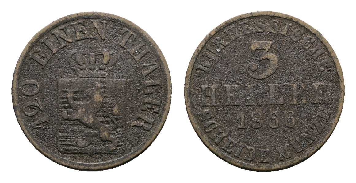  Altdeutschland; Kleinmünze 1866   