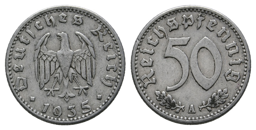  Deutsches Reich; 50 Pfennig 1935   