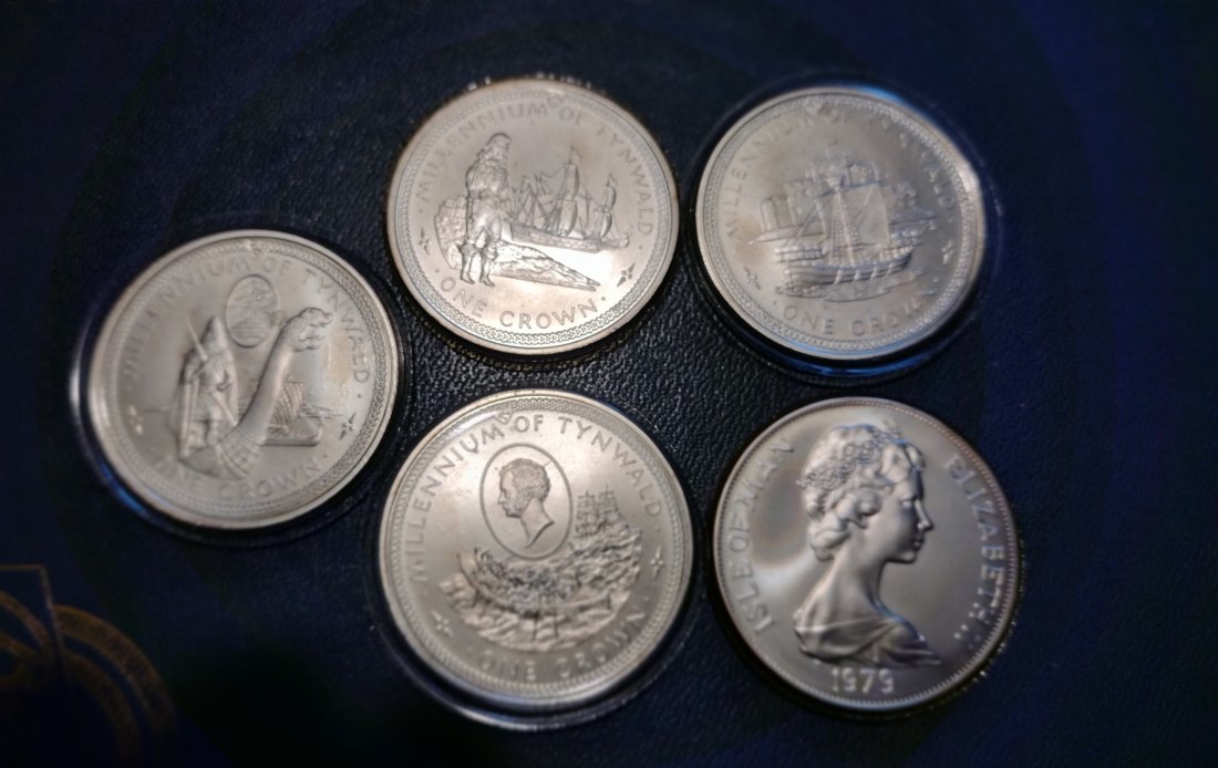 Ilse of man, Millenium of tynwald, 5 Silber crown in Geschenkbox.