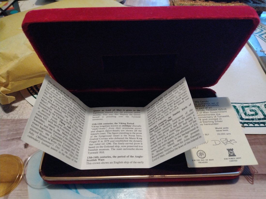 Ilse of man, Millenium of tynwald, 5 Silber crown in Geschenkbox.