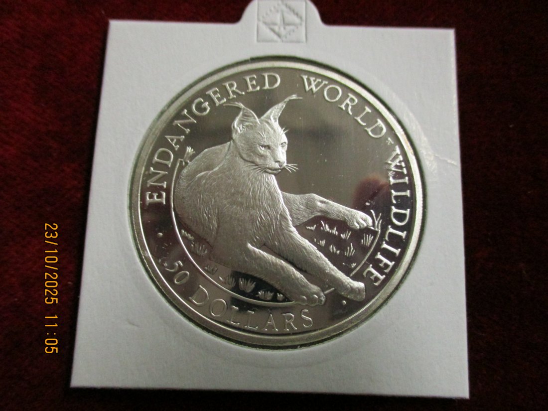  50 Dollars 1990 Cook Islands 925er Silber 19,4g   