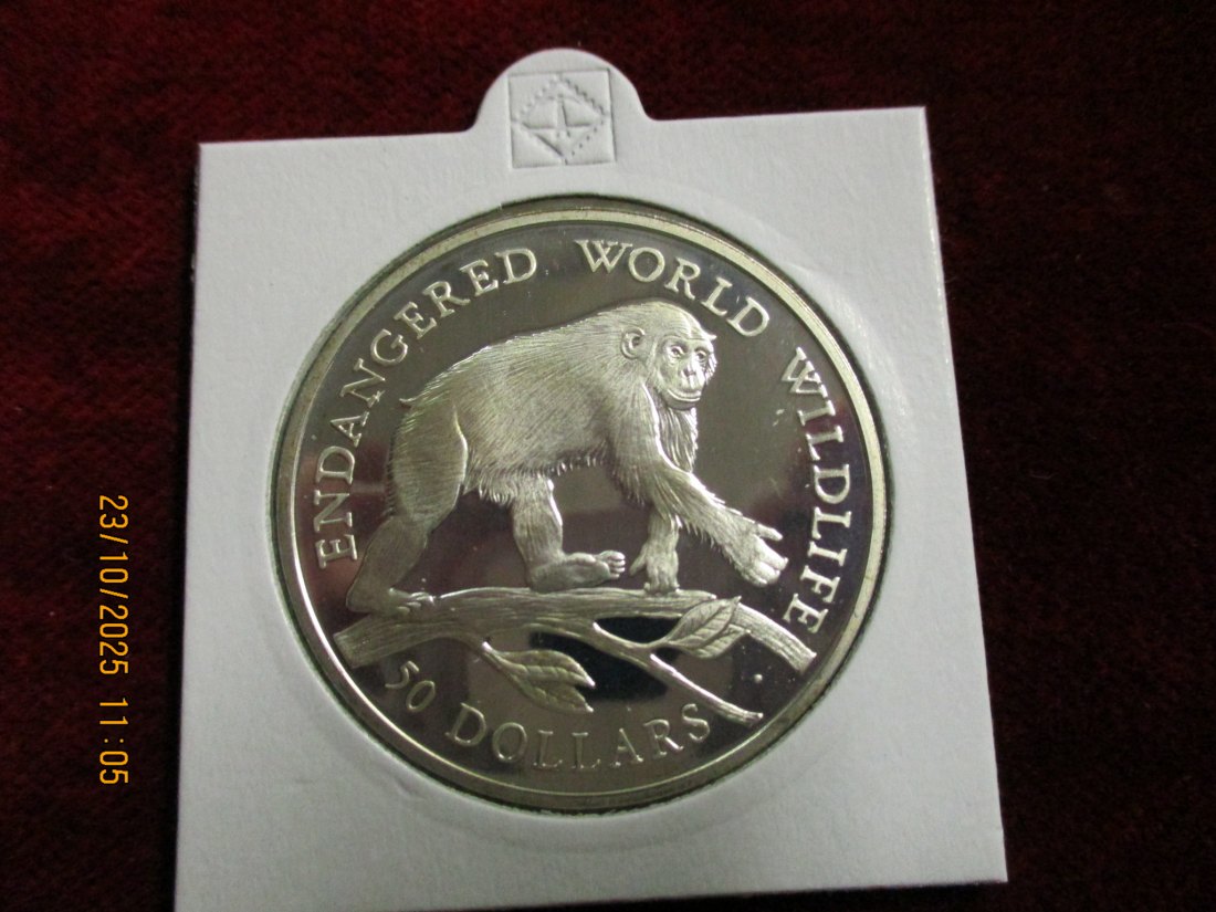  50 Dollars 1990 Cook Islands 925er Silber 19,4g   