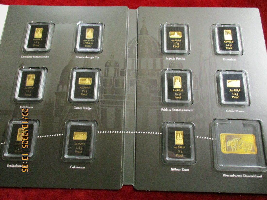  Anlagegold Goldbarren 11 x 0,5g Gewicht alles: 5,5g 999,9 Gold   