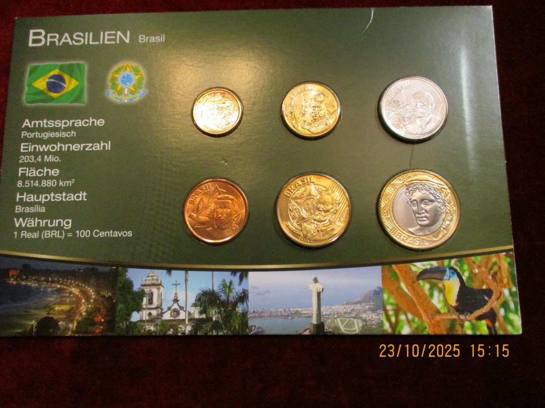 Münzsatz Brasilien siehe Foto Gewicht: 51g /1   
