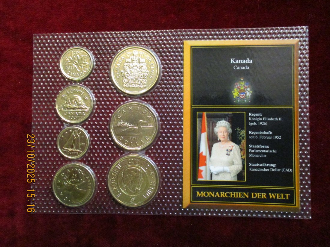  Münzsatz Kanada siehe Foto Gewicht: 40g /1   