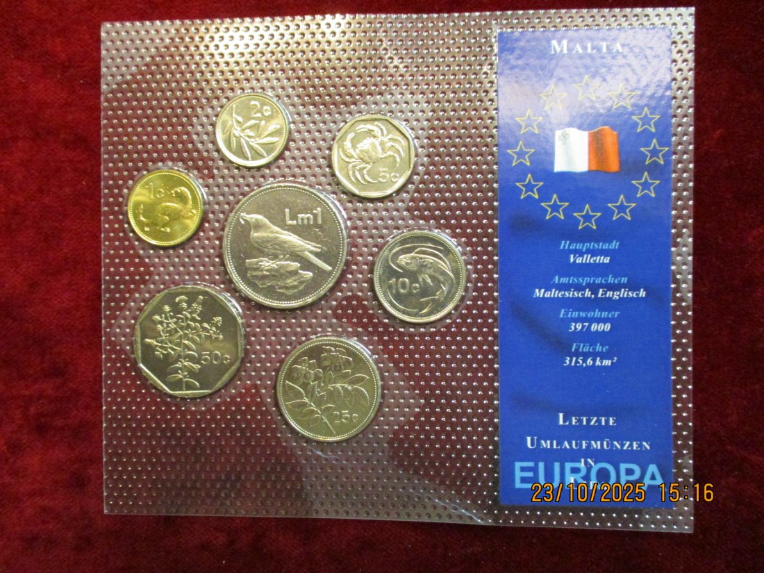  Münzsatz Malta siehe Foto Gewicht: 45g /1   