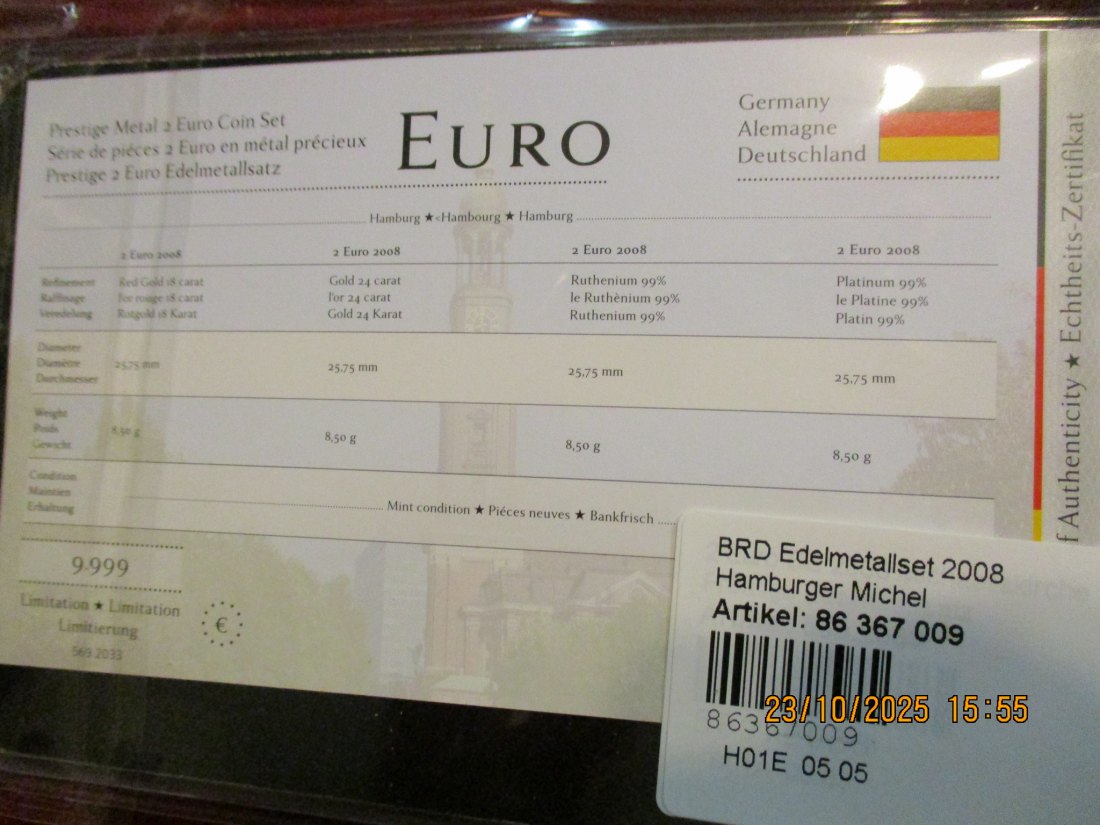  2 Euro Set Deutschland siehe Foto Gewicht: Ca 110,g   