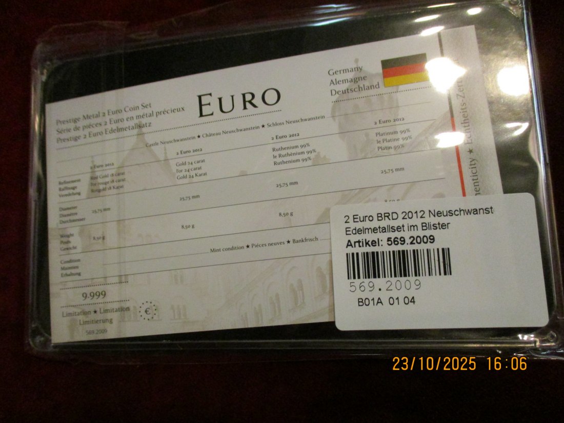  2 Euro Set Deutschland siehe Foto Gewicht: Ca 110,g   
