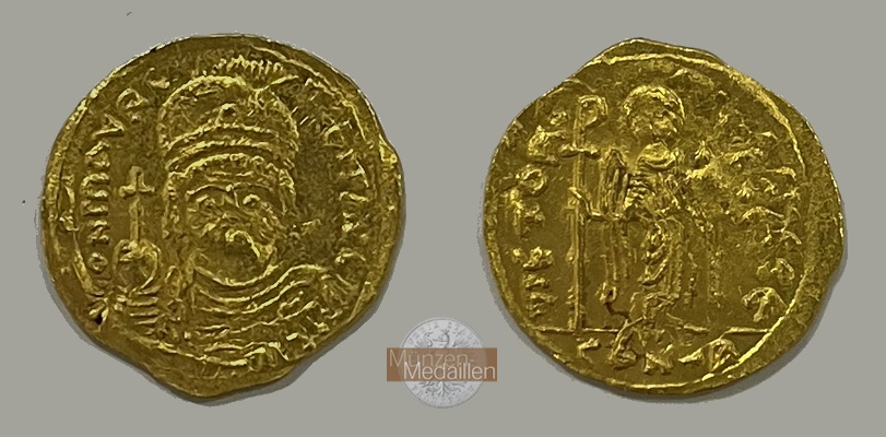 Byzantinisches Reich 1 Solidus Mauricius Tiberius (582-602)  MM-Frankfurt Feingold: 4,5g