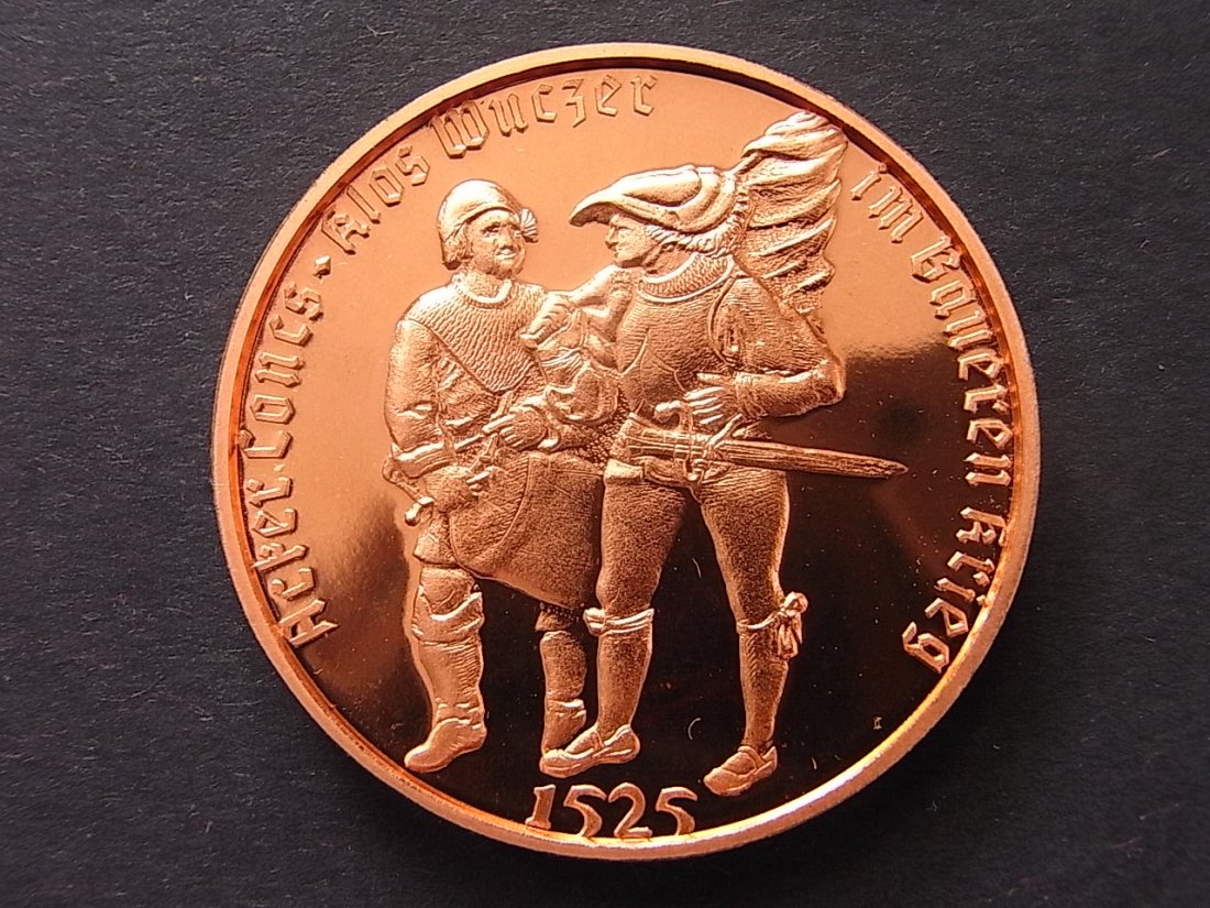  Mühlhausen Medaille Bauernkrieg Thomas Münzer 40mm 1989   