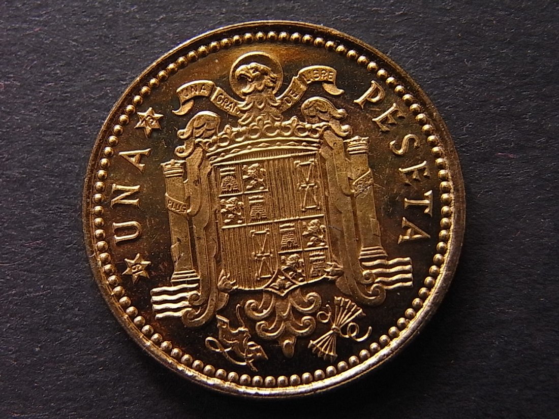  Spanien 1 Peseta 1966 Proof KM796   