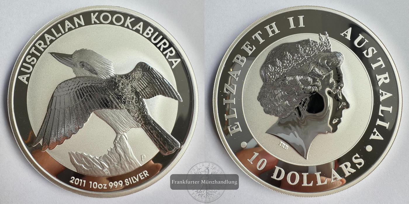  Australien  10 Dollar 2011 Kookaburra   FM-Frankfurt  Feinsilber: 311g pp   