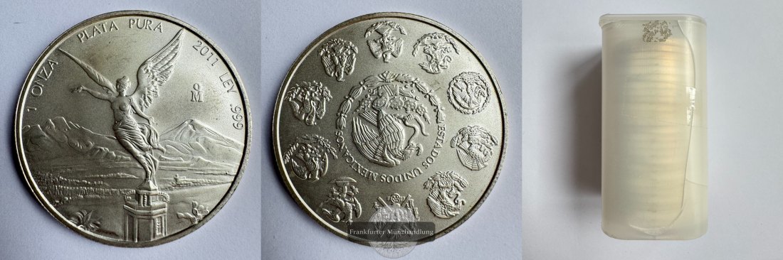  Mexico 25x 1 Onza, Libertad Plata Pura div. Jg. (2000-24) FM-Frankfurt KM#639 Feinsilber: 777g   