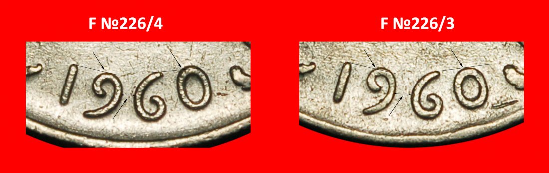 Ⰿ SUN (1960-2001): FRANCE ★ 1 FRANC 1960! SOWER ERROR! BOTH TYPES!★LOW START★ NO RESERVE!