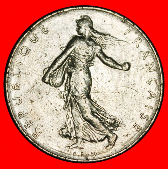 Ⰿ SUN (1960-2001): FRANCE ★ 1 FRANC 1975! SOWER ERROR! DOLPHIN!★LOW START★ NO RESERVE!