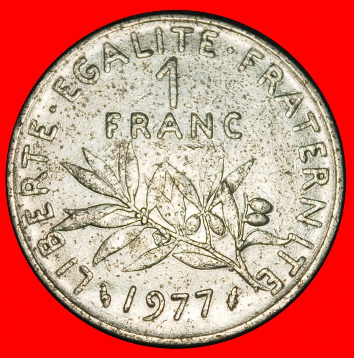 Ⰿ SUN (1960-2001): FRANCE ★ 1 FRANC 1977! SOWER ERROR! DOLPHIN!★LOW START★ NO RESERVE!