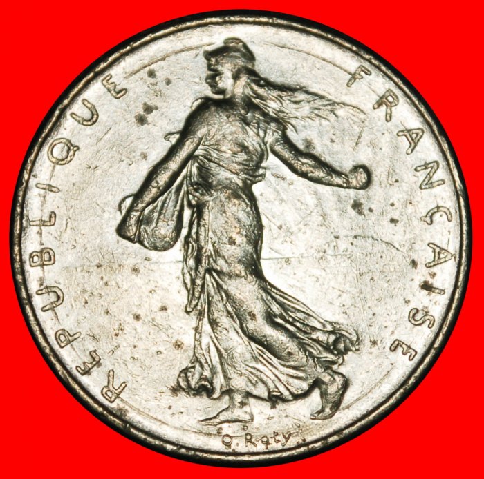 Ⰿ SUN (1960-2001): FRANCE ★ 1 FRANC 1991! SOWER ERROR! NOT STANDARD ALIGNMENT★LOW START★ NO RESERVE!