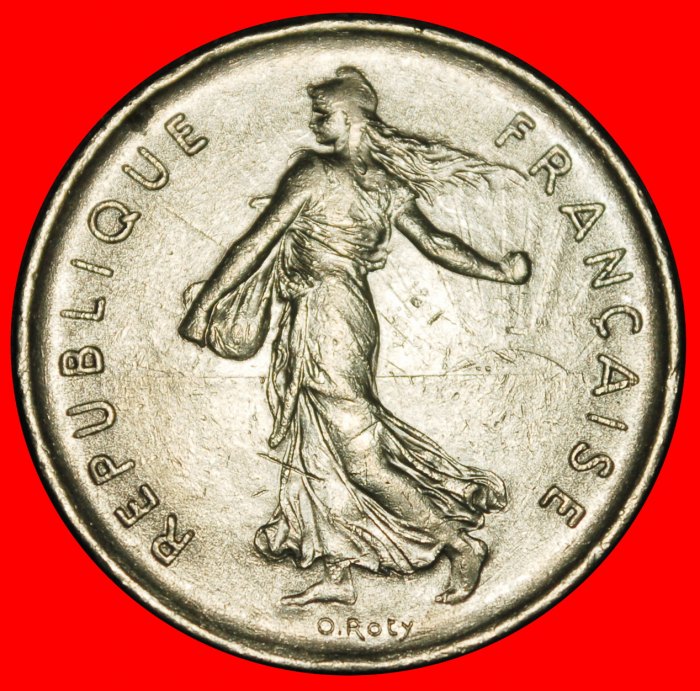 Ⰿ SUN (1960-2001): FRANCE ★ 5 FRANCS 1971! SOWER ERROR! NOT SILVER!★LOW START ★ NO RESERVE!