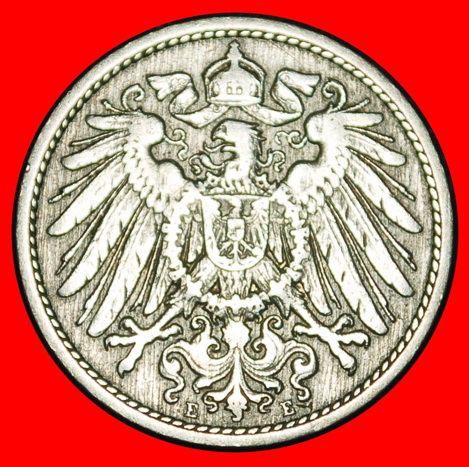  Ⰿ EAGLE (1890-1916): GERMANY★10 PFENNIGS 1898E SAXONY! WILLIAM II 1888-1918★LOW START ★ NO RESERVE!   