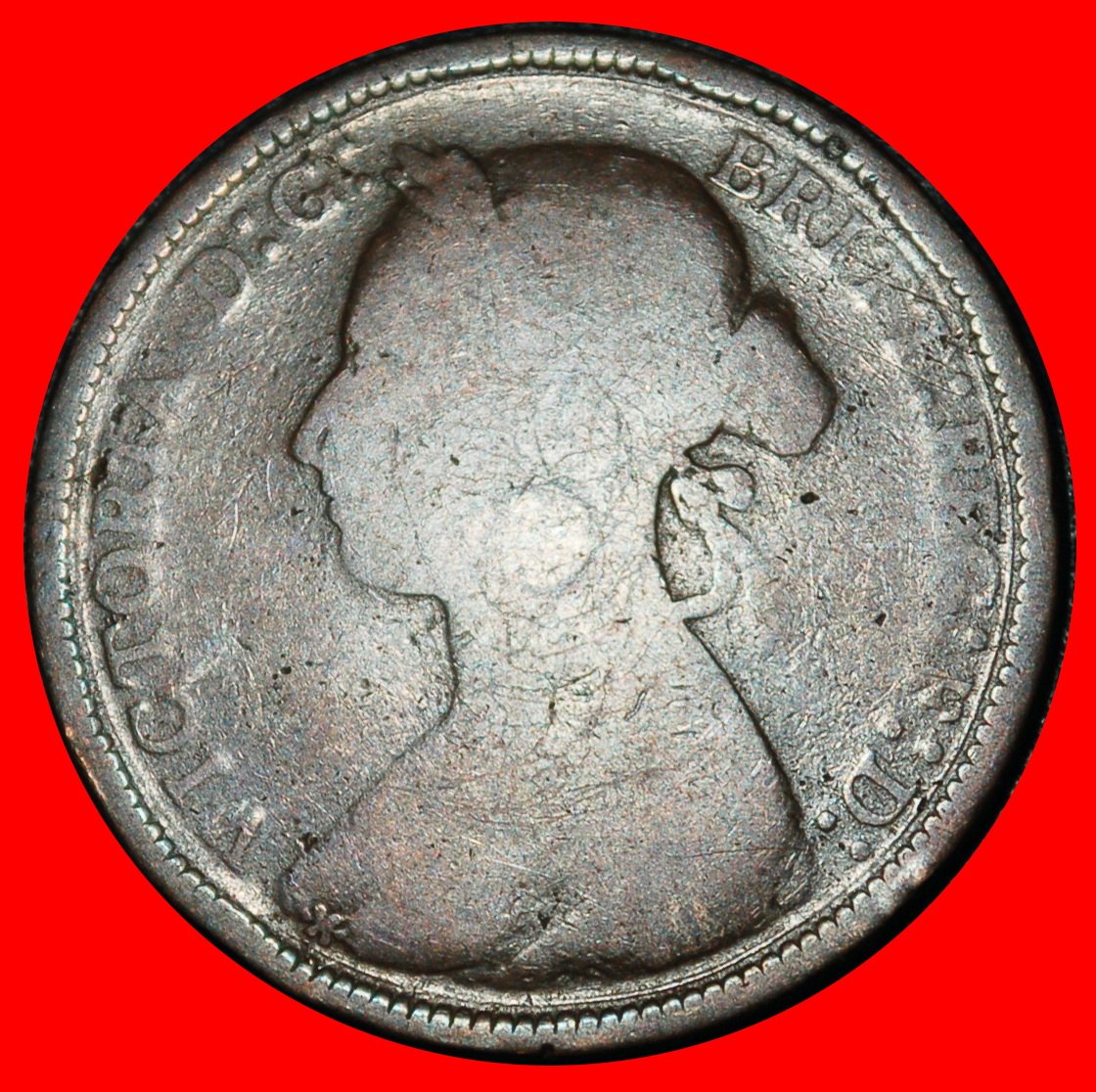Ⰿ MISTRESS OF SEAS (1874-1894): GREAT BRITAIN ★ HALF PENNY 1888 SHIP! ★LOW START ★ NO RESERVE!