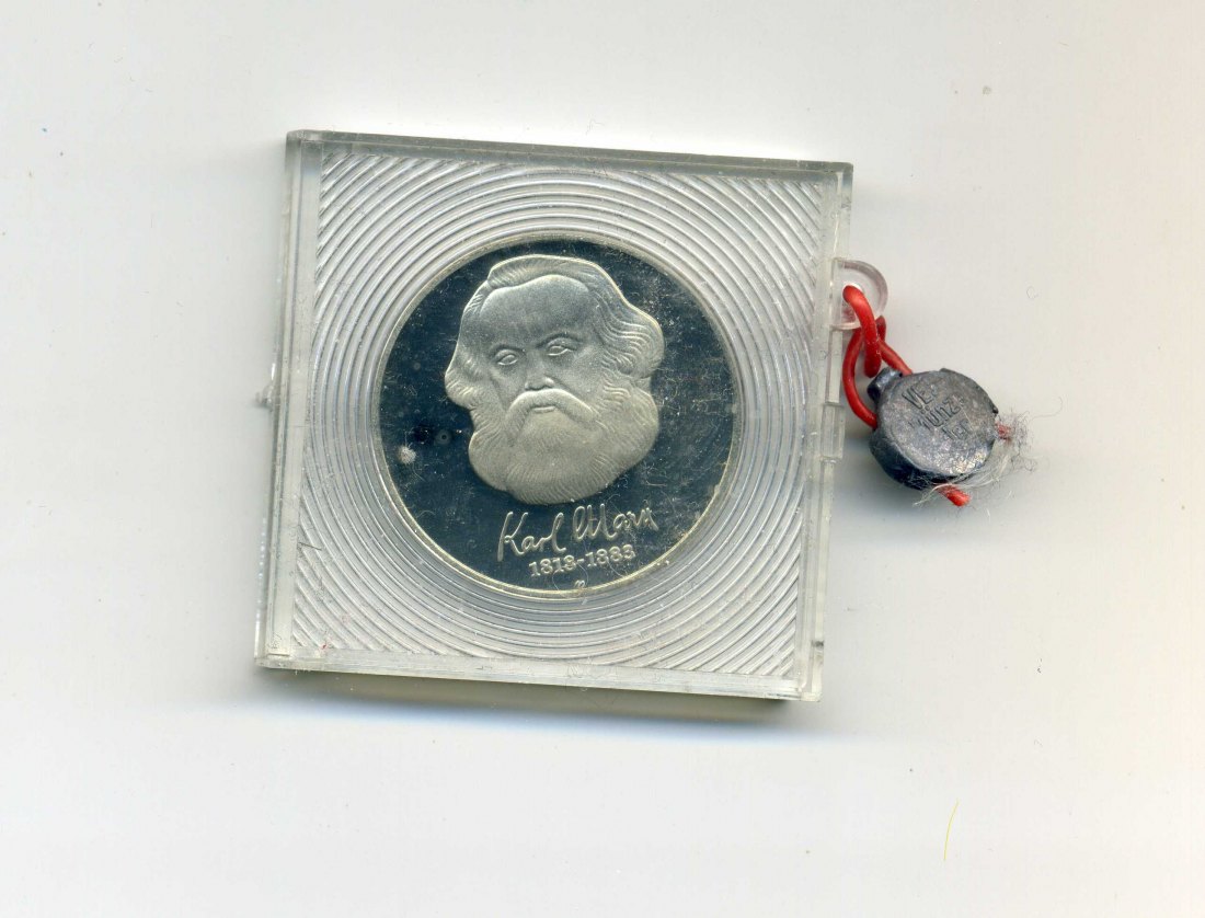 20 Mark 1983 Karl Marx PP Original Schachtel mit Plombe