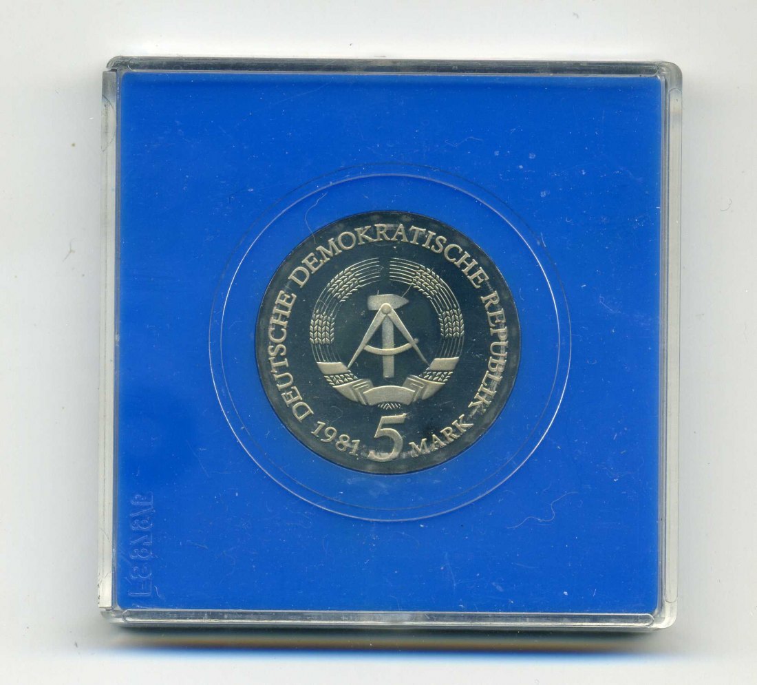 5 Mark 1981 Riemenschneider PP Original verpackt mit Plombe