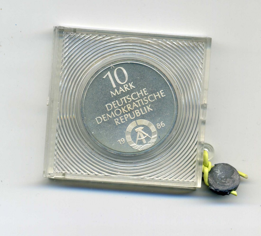 10 Mark 1986 Charite PP original verpackt mit Plombe