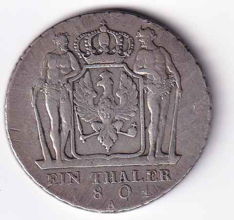  PREUSSEN 1 Taler 1801 A Silber   