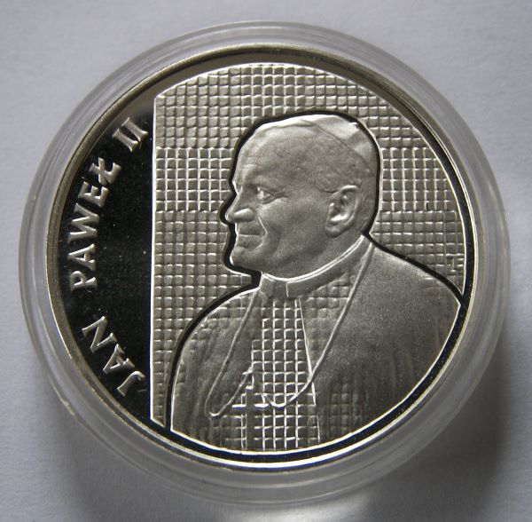  POLEN 10.000 Zloty 1989 Silber Polierte Platte PP !! Papst !! SELTEN !!   