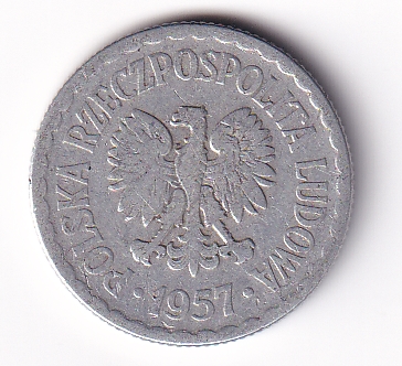  POLEN POLAND 1 Zloty 1957 Alu SELTEN   