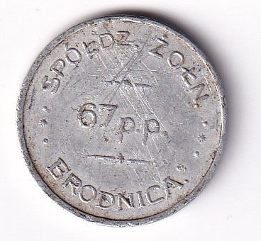  POLEN POLAND BRODNICA 1 Zloty Alu SELTEN   
