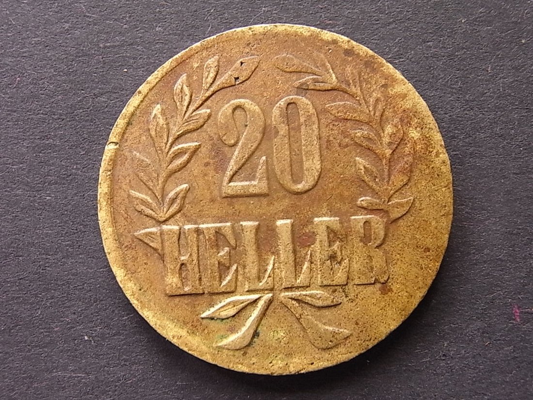  Deutsch Ostafrika 20 Heller 1916 Messingvariante ss-   