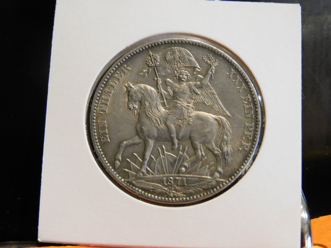 GERMANY 1 THALER 1871 SAXONY.GRADE-PLEASE SEE PHOTOS.
