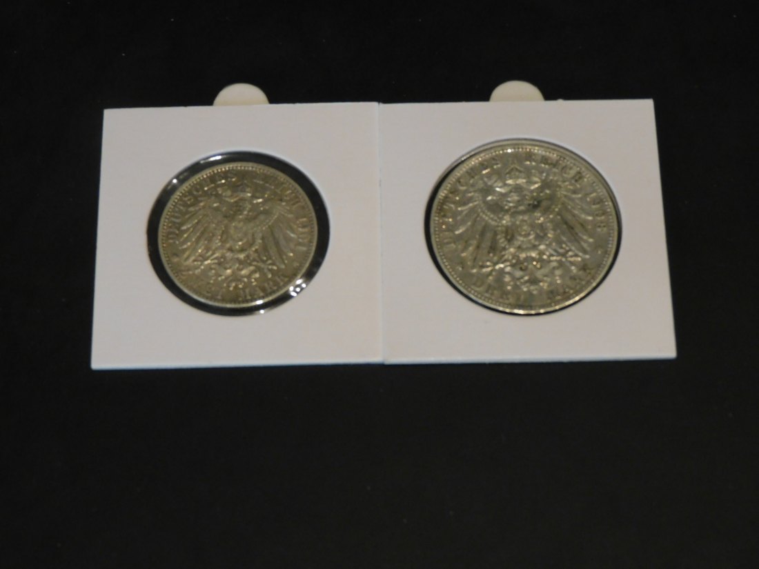 GERMANY 2-3 MARK 1901-1908 BAVARIA.GRADE-PLEASE SEE PHOTOS.