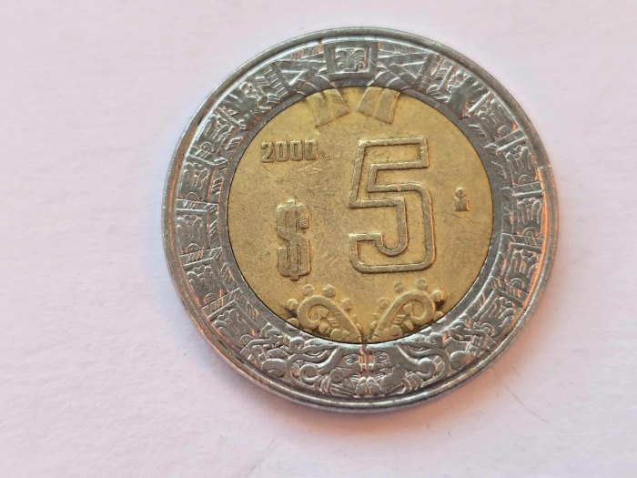 Mexiko 5 Peso 2000 Umlauf