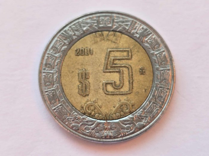 Mexiko 5 Peso 2001 Umlauf