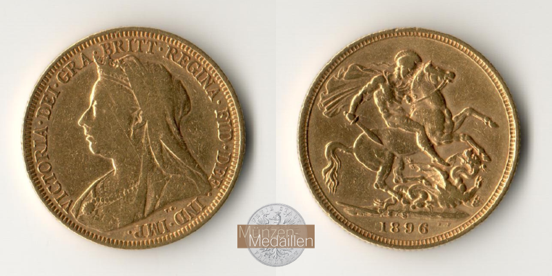 Grossbritannien MM-Frankfurt  Feingewicht: 7,32g Sovereign 1896