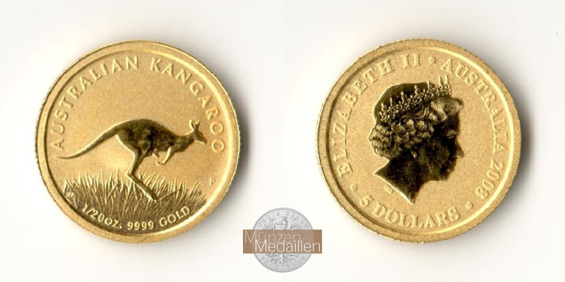 Australien MM-Frankfurt Feingewicht: 1,56g 5 Dollar 2008 
