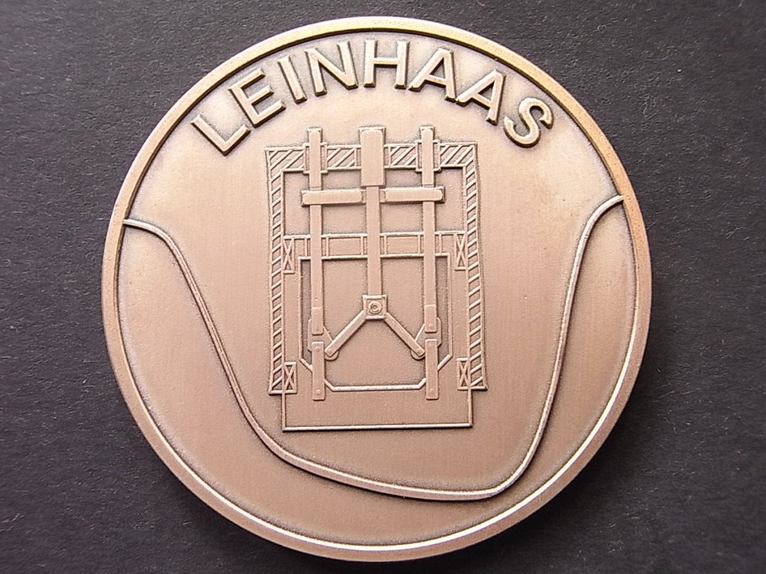  Gründau Medaille Maschinenbau Leinhaas Hausmesse 1993 58gr. 55mm   