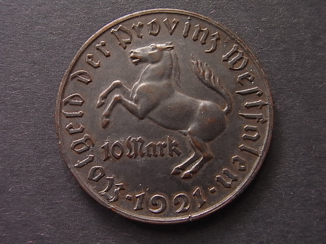  Provinz Westfalen 10 Mark 1921   