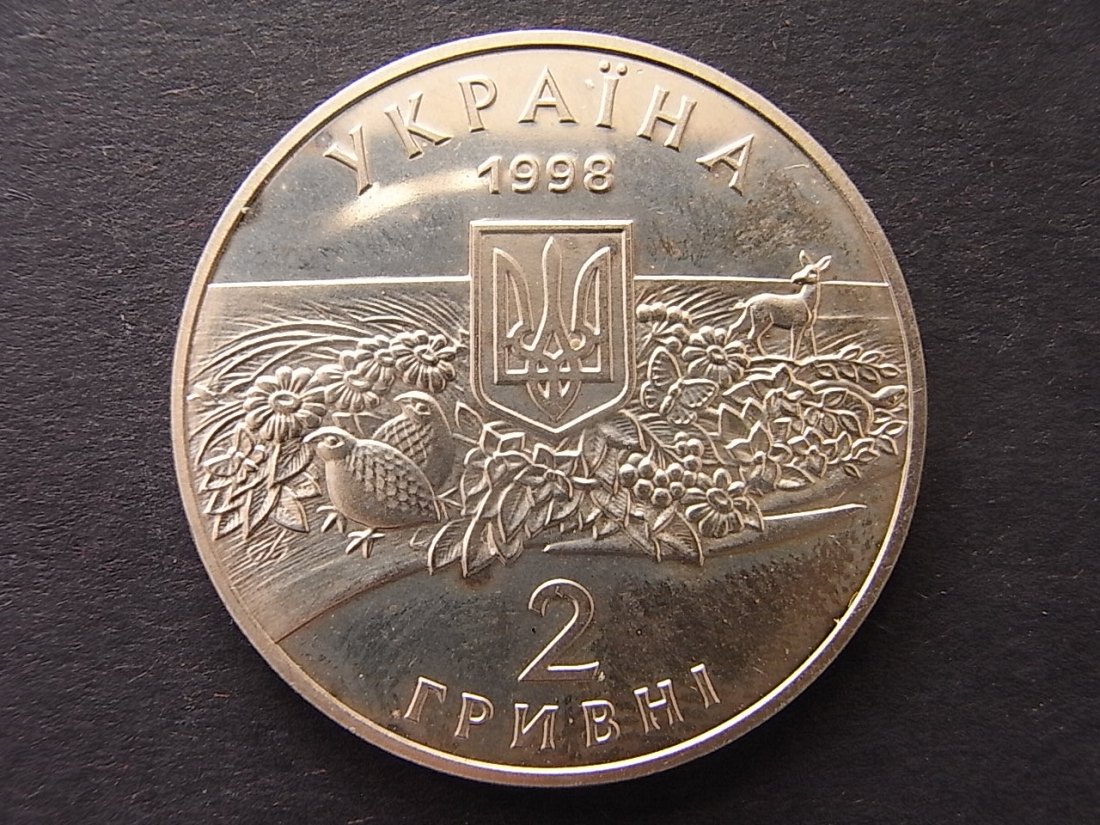  Ukraine 2 Hryvni 1998 Proof berührt KM49   